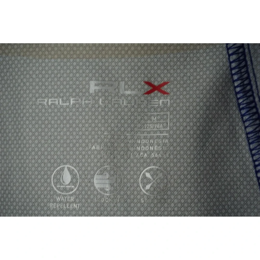 Polo Ralph Lauren RLX Jacket Mens Medium Blue 1/4‎ Zip Golf Windbreaker Pullover